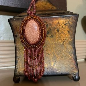 Handmade beaded cabachon